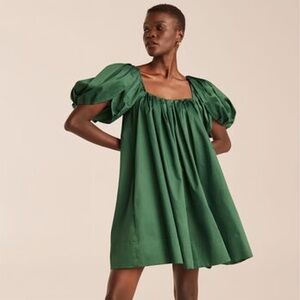 NWT Rebecca Taylor Emerald Green Babydoll Dress Size 4